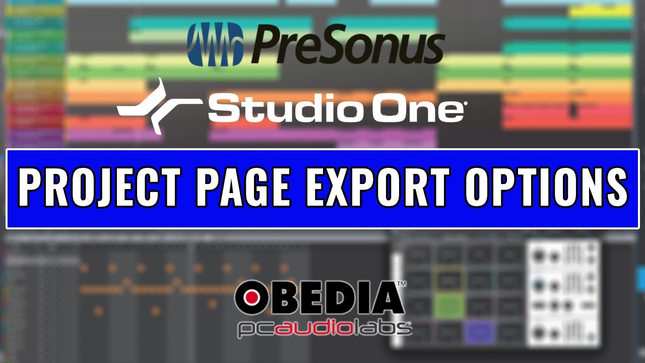 PreSonus Studio One 5.5 New Features Export Multiple Digital Formats in the Project Page YouTube
