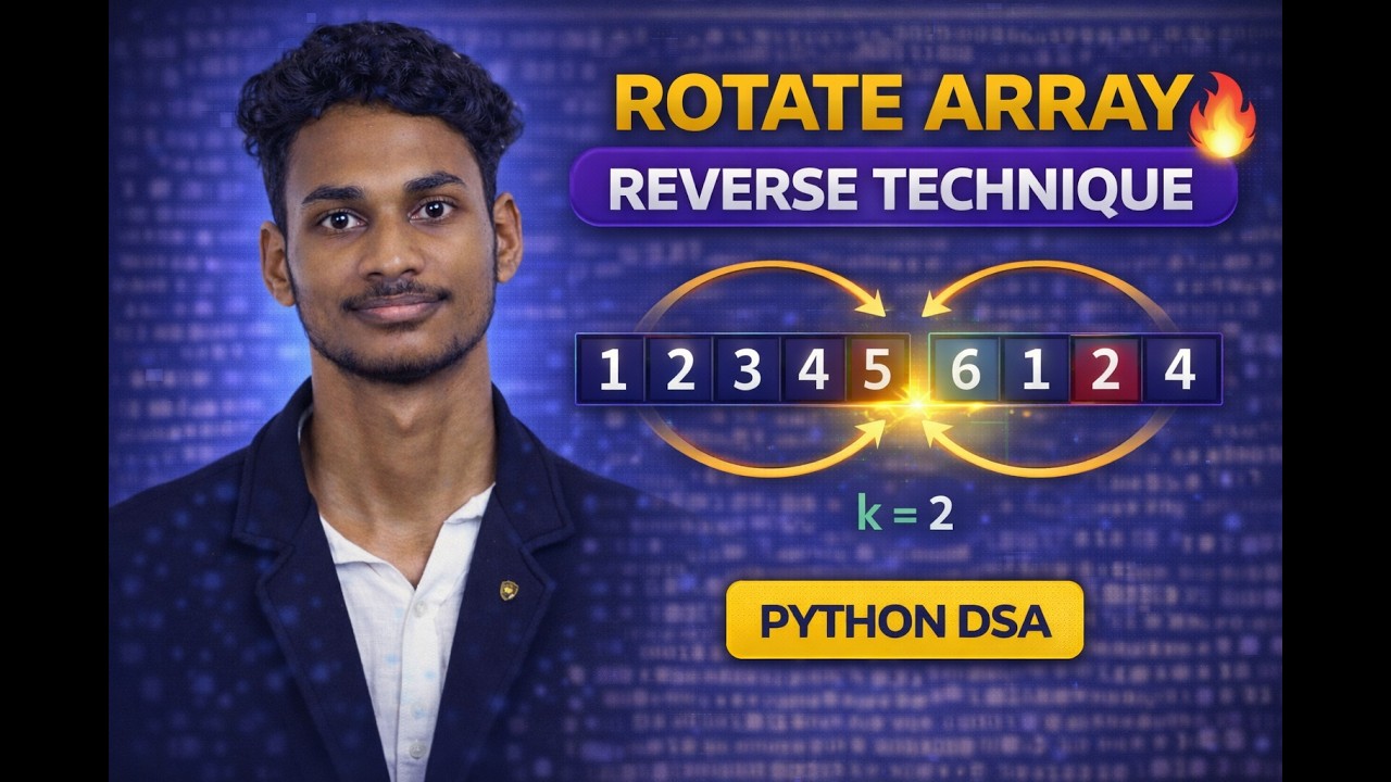 Rotate Array | Reverse Method Explained | Python DSA - YouTube