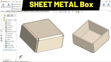 Sheet Metal Box and Laser Cutting 2d file in SOLIDWORKS