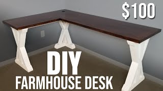 DIY Computer Desk | How To Build a Desk | Farmhouse | Cheap & Easy | $100 by That Tech Teacher 83,489 views 3 years ago 16 minutes