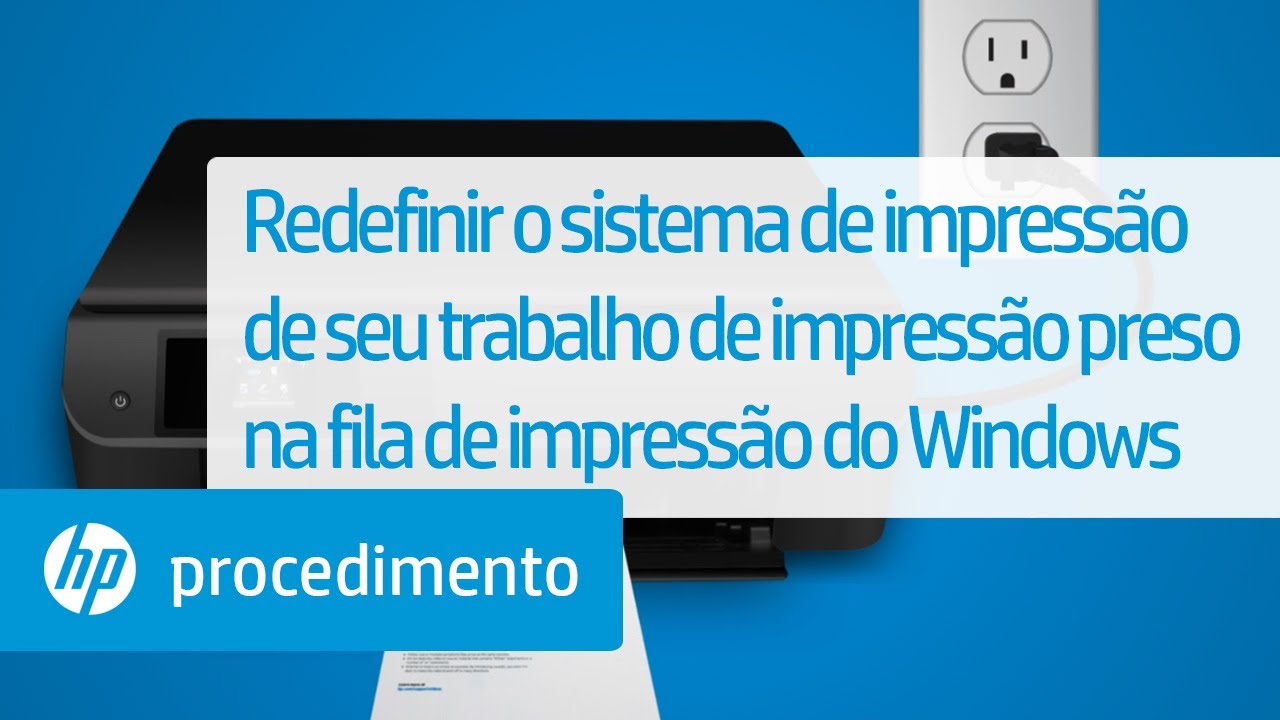 Redefinir o sistema de impressão de seu trabalho de impressão preso na fila de impressão do Windows