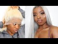 EASY DIY BLONDE 613 LACE FRONT WIG TRANSFORMATION ON BROWN SKIN || ft. Aliexpress Wiggins Hair
