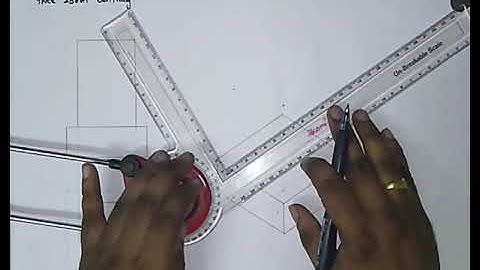 Engineering Graphics| Isometric Projection |Cylinder over a Square slab