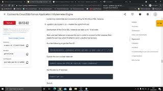 Connect to Cloud SQL from an Application in Kubernetes Engine