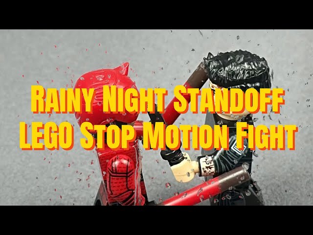 ASMR LEGO Fight Scene – Daredevil vs Punisher vs Kingpin -Rainy Night Standoff