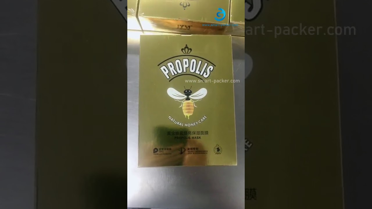 Natural honey care propolis mask bag pouch filling sealing carton box packing machine