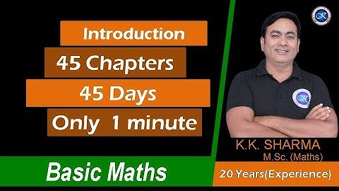 Introduction of Basic Maths 45 Chapters 45 Days | Kaushlendra Classes