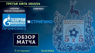 Третья лига 2023/24. Газпром газораспределение Профсоюз - Стригино 10:2