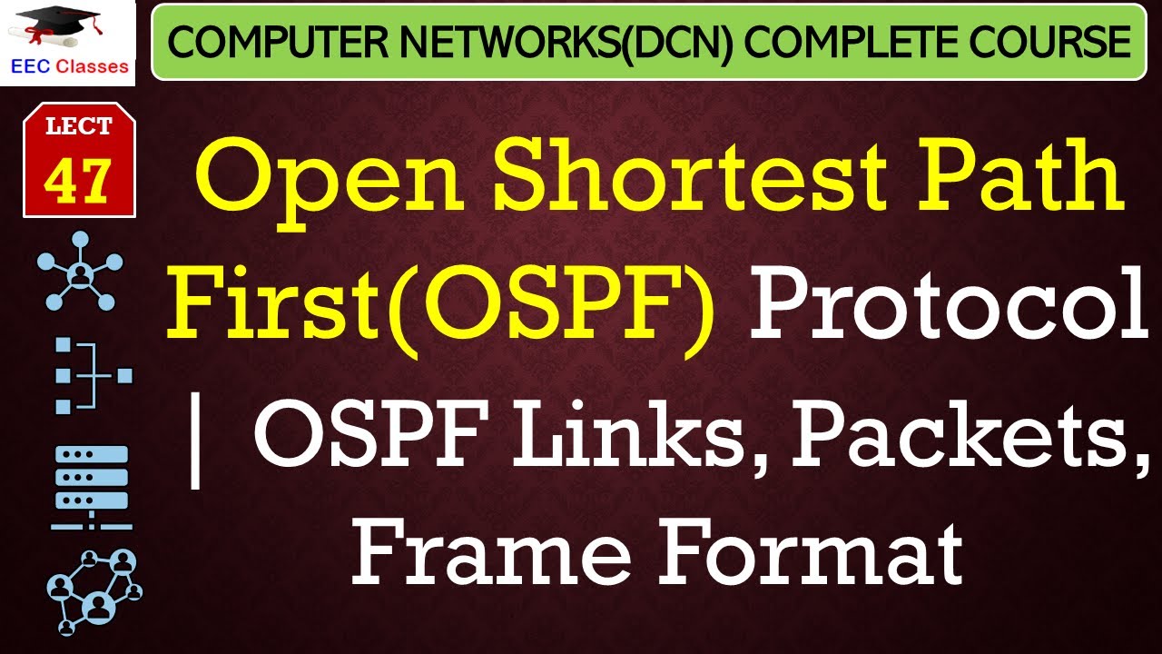 L47: Open Shortest Path First(Ospf) Protocol | Ospf Links, Packets, Frame Format | Dcn Lectures