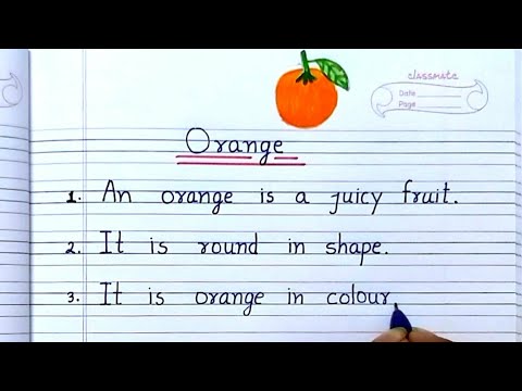 orange essay for class 1