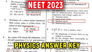 NEET 2023 (PHYSICS) Question Paper with Answer Key - ERRORLESS