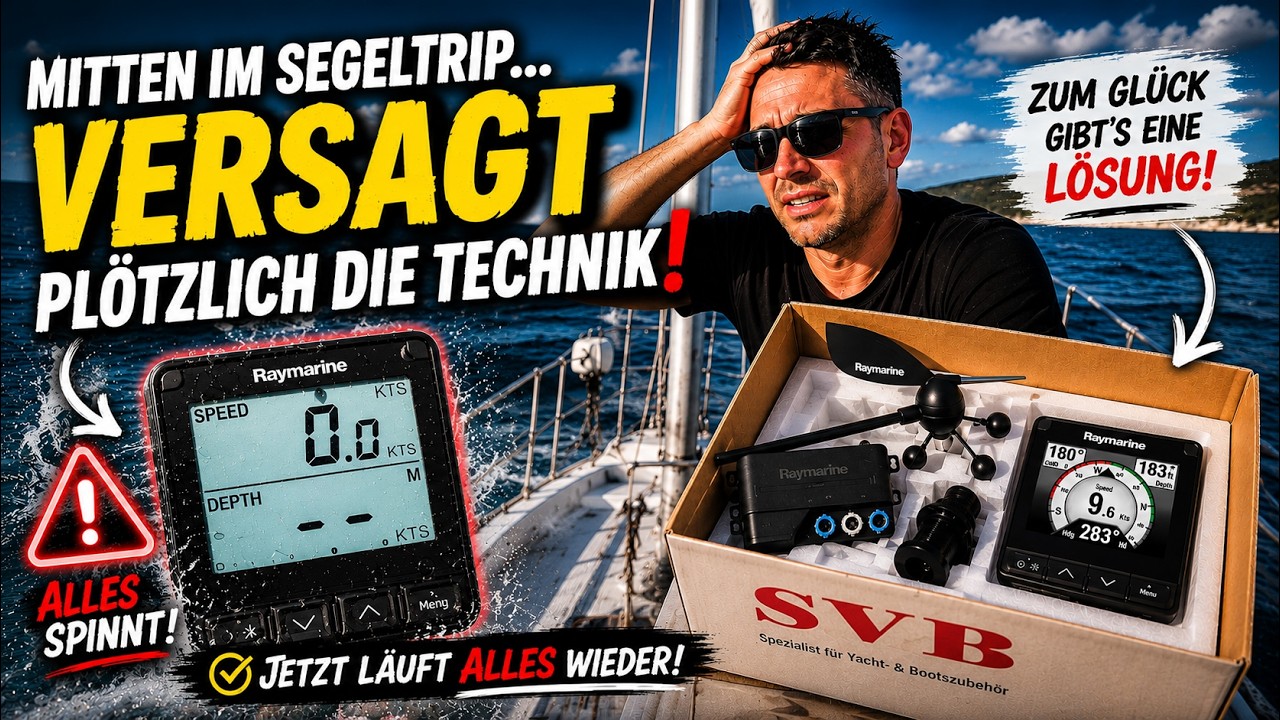 ⁣Mitten im Segeltrip versagt plötzlich die Technik… 😳⛵