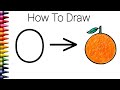 Circle Shape Turn into Orange 🍊 😎 | How to Draw Orange (with Colors) For Kids and Beginners. 