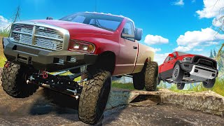 Racing MODDED Trucks on a Off-Road Jump Track in Snowrunner Mods!