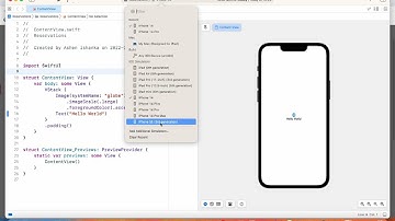 How to change the preview device of Xcode SwiftUI app | change device in Canvas area