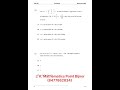 IIT JAM (Maths)2025 Question paper with Anskey #mathematics2026