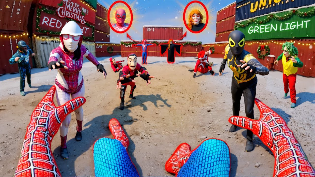 3 SPIDER-MAN Bros Vs JOKER With SMILING WOMAN’s Help