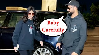 Vicky Kaushal Taking Care Of Pregnant Wife Katrina Kaif At Airport
