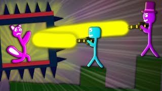 Zombey mobbt mich! Selbsterstellte Level! - Stick Fight: The Game