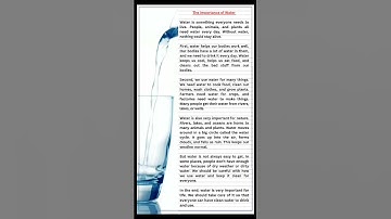 Essay on "Importance of Water" in English/Paragraph of Importance of Water#worldwaterday