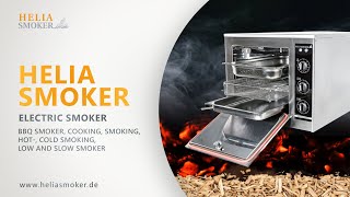 HELIA SMOKER electric smoker + BBQ smoker, cooking, smoking, hot-, cold smoking, low and slow smoker