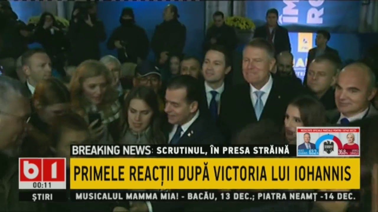 Stiri B1 Ora 24 00 25 Noiembrie 2019 Iohannis Romania Normala A