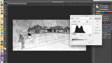 ArchiCAD 21 House Project - part 30 - sketch render photshop filter