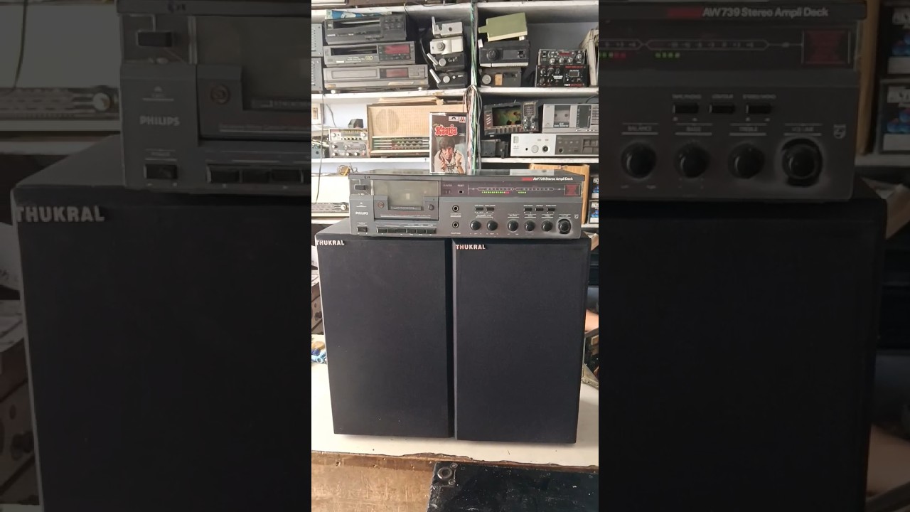 Philips AW739 Stereo Cassette Deck with Thukral 8 inch Speaker 👉📱7742853435🙏 