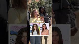 Asking Guys if they Prefer Curly or Straight Hair on Zendaya 🥲