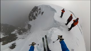 Skiing Number 4 gully on Ben Nevis