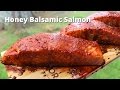 Grilled Salmon | Honey Balsamic Grilled Salmon on Cedar Planks Grilled on Big Green Egg