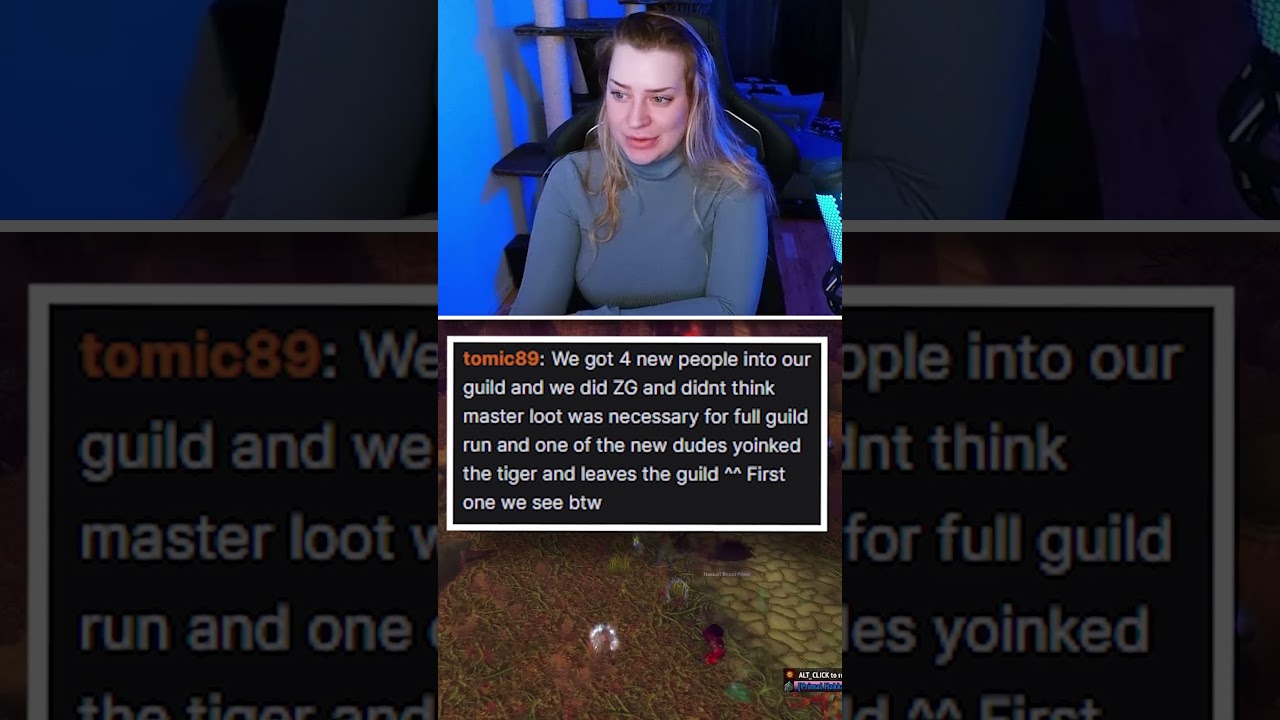 What do you think of ninja looters? #twitch #worldofwarcraft #wowclassic #gamergirl