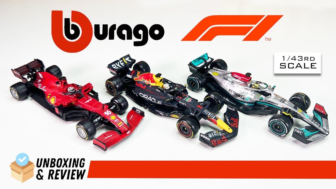 2023 1/43rd Scale Bburago F1 Ferrari, Mercedes, and Red Bull