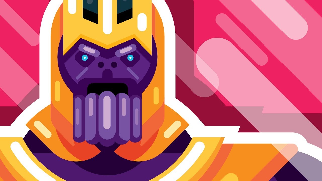 How to DRAW THANOS from Fortnite  Flat Design  Adobe Illustrator Tutorial  YouTube