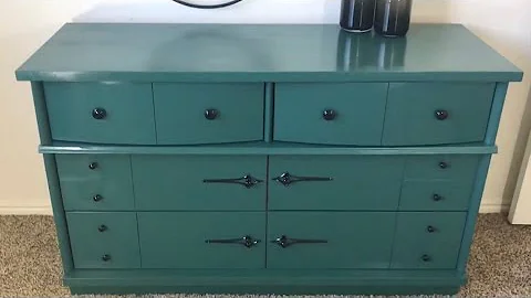 Emerald Green Dresser Makeover