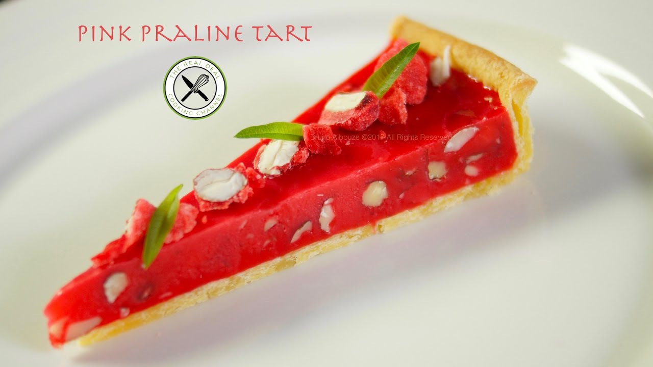 The Pink Praline Tart Recipe Bruno Albouze Youtube