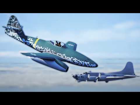 Видео: Когда Me-262 Сражались С Мустангами Над Германией