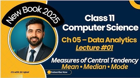Data Analytics Basics | Mean, Median, Mode Explained | 1st Year Computer Science | Chapter 5