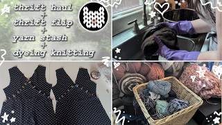 more projects I've been avoiding 😳 thrift haul + thrift flip + yarn stash maintenance vlog
