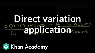 Direct Variation Application