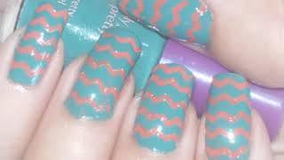 Chevron Nails with Tape
