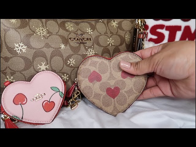 COACH HEART WRISTLET AND CHERRY CHARM !!! 2 IN 1 SHOW & TELL 