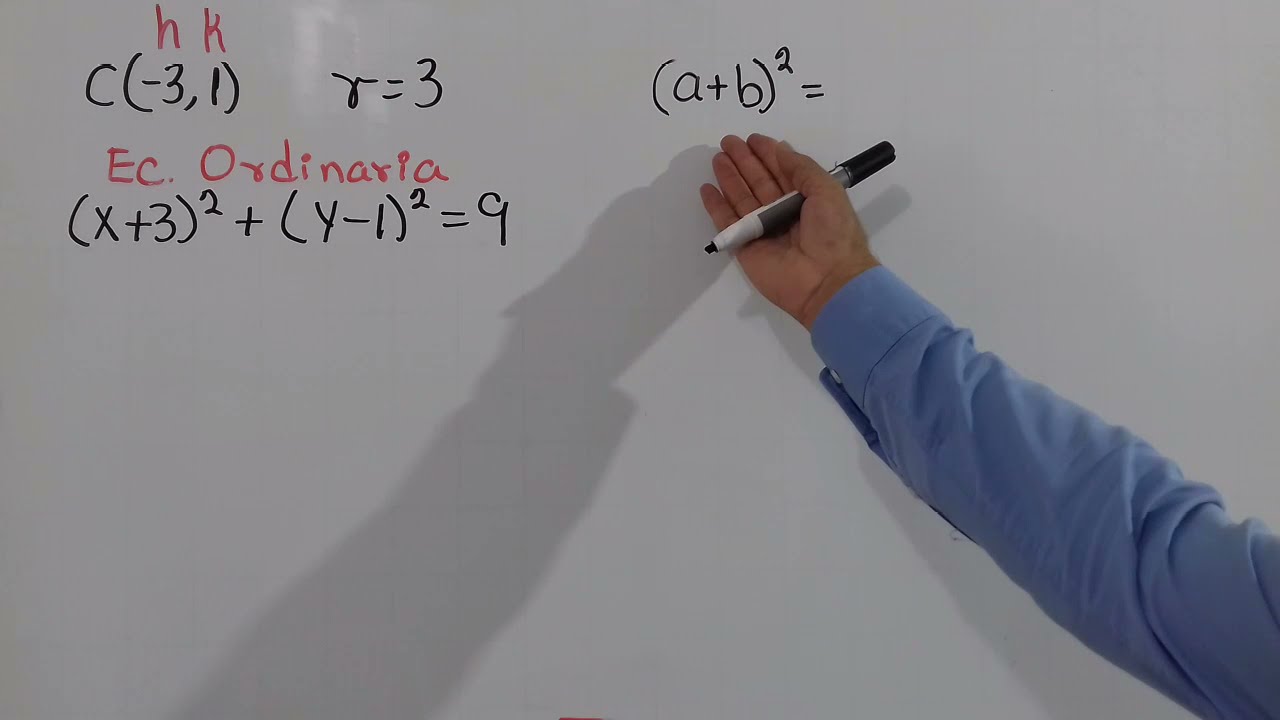 Ecuación de la circunferencia con centro fuera del origen. Ejemplo 1