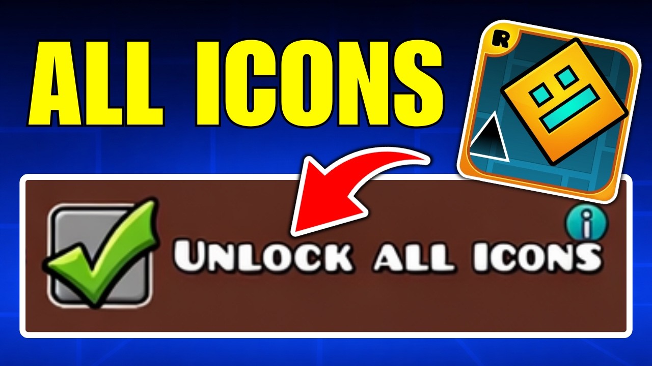 Geometry Dash Rarest Icon Locker How To Unlock All Icons in Geometry Dash 2026 - YouTube