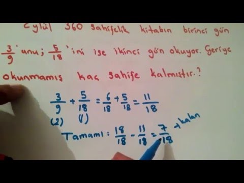 KESİR PROBLEMLERİ 4.5.SINIF ALİ HOCA