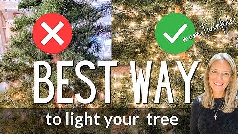 How to Light a Christmas tree for Maximum TWINKLE! Easy and Beautiful--the Best Way to Add Lights!
