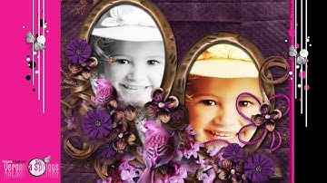 Digital Scrapbooking Techniques - Creating A Digital Scrapbook Embellishment Cluster Frame