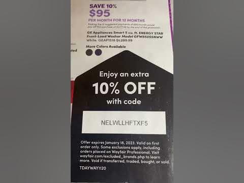 Wayfair 10% off coupon code #wayfair #coupon #coupons - YouTube