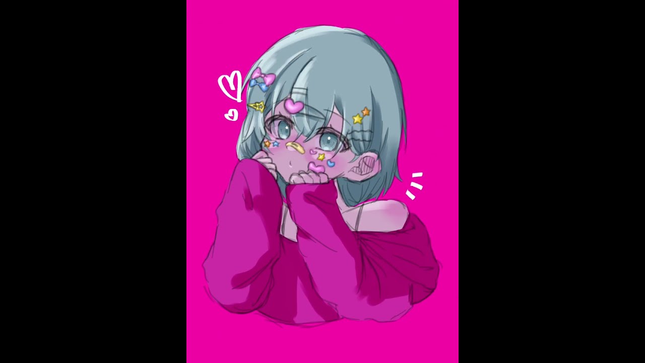 【イラスト】友達のオリキャラ原宿系にしてみた！💞