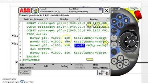 ABB Robots zones Fine Move Continuous Motion Advance Run Pointer